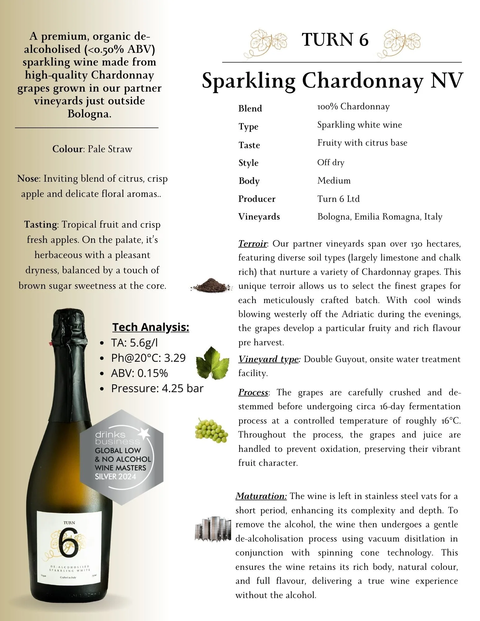 Alcohol-Free Sparkling White Wine - Image 6